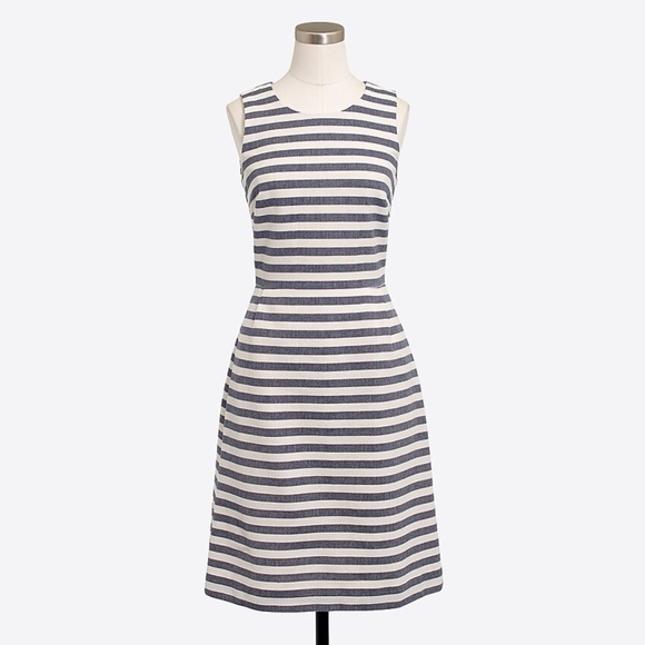 J Crew Factory Striped Shift Dress - Picture 1 of 3